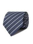 Embassy Stripe Necktie - navy and white stripe detail - OTAA