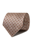 Caramel Paisley Necktie - light brown paisley detail - OTAA