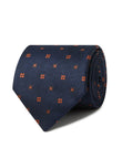 Navy Copperwood Necktie - navy and copper floral detail - OTAA