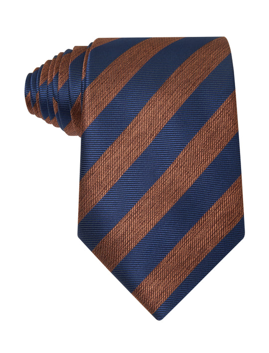 Carrington Copper Navy Stripe Necktie