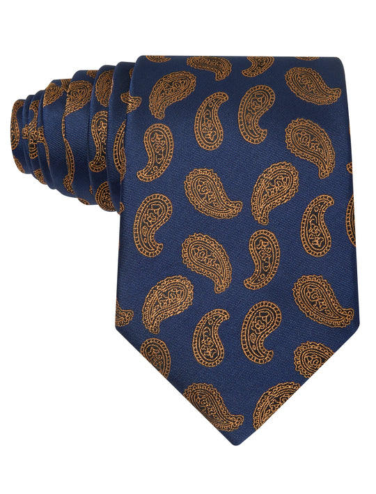 Saffron Navy Paisley Necktie