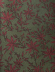 Bracken Brown Leaves Necktie - knotted view, brown leaf motif - OTAA