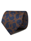Coachhouse Hazel Paisley Necktie - brown paisley detail - OTAA
