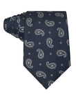 Navy Snowdrop Paisley Necktie