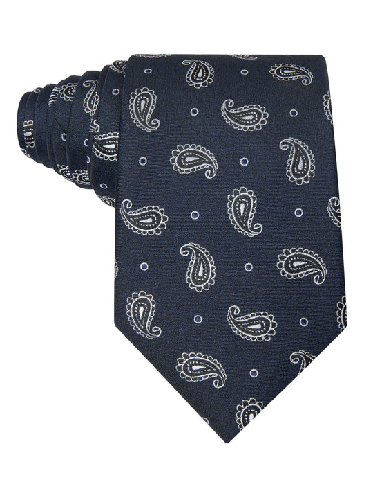 Navy Snowdrop Paisley Necktie