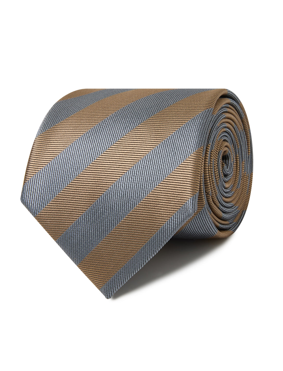 Oat and Slate Boulevard Necktie - grey and light brown detail - OTAA