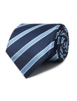 Midnight Avalon Stripe Necktie - navy and blue stripe detail - OTAA