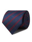 Kensington Red Necktie - navy and red stripe detail - OTAA