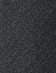 Pewter Ground Linen Necktie - knotted view, charcoal grey linen - OTAA