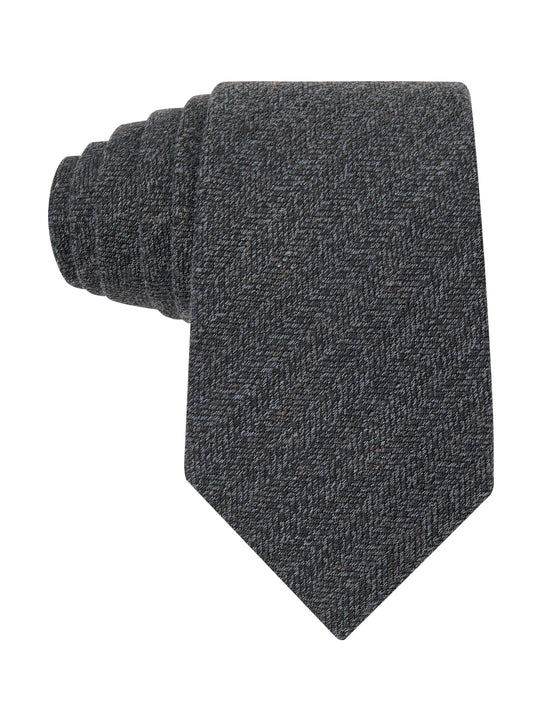 Pewter Ground Linen Necktie