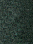 Fieldmoor Olive Linen Necktie - knotted view, olive green linen - OTAA
