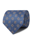 Coastal Navy and White Necktie - navy and white floral detail - OTAA