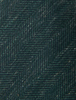 Ferngrove Green Linen Necktie - knotted view, forest green linen - OTAA