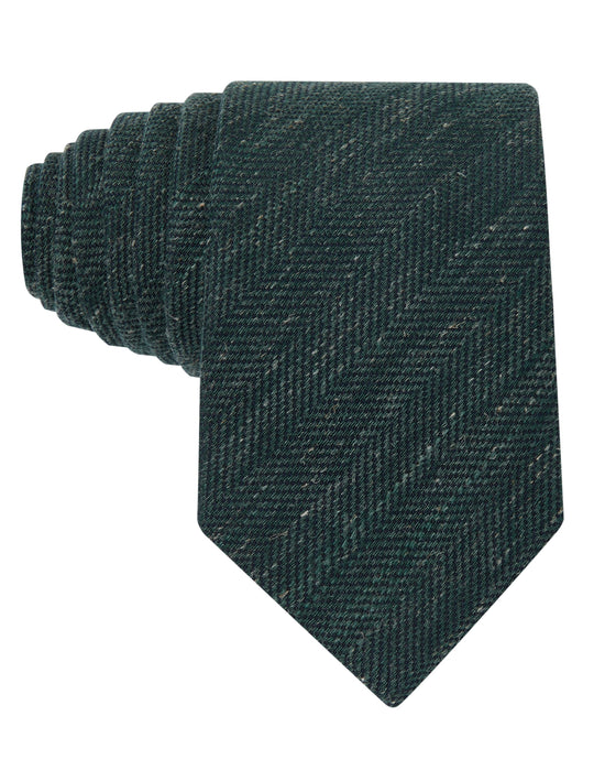 Ferngrove Green Linen Necktie