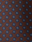 Oakwood Acorn Brown Necktie - knotted view, acorn brown - OTAA