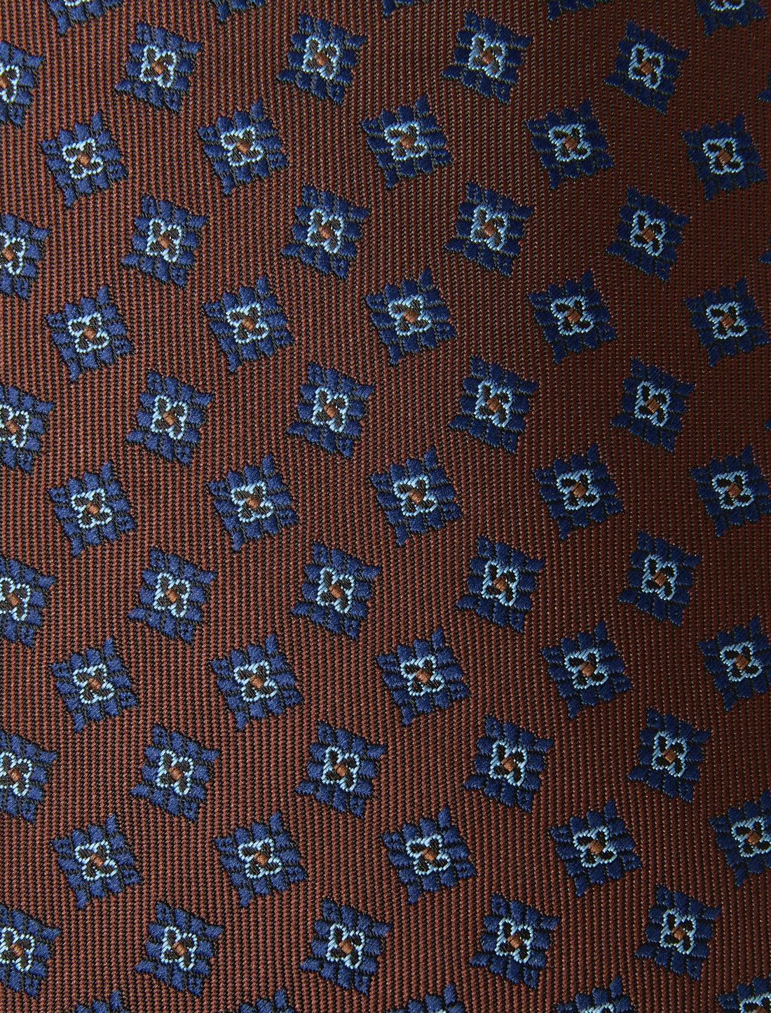 Oakwood Acorn Brown Necktie - knotted view, acorn brown - OTAA