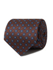 Oakwood Acorn Brown Necktie - brown pattern detail - OTAA