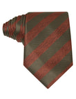 Elm Olive Brown Stripe Necktie