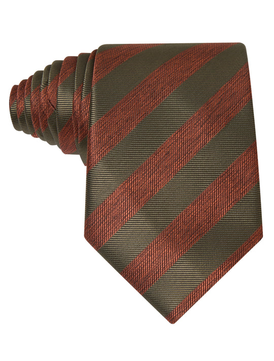 Elm Olive Brown Stripe Necktie