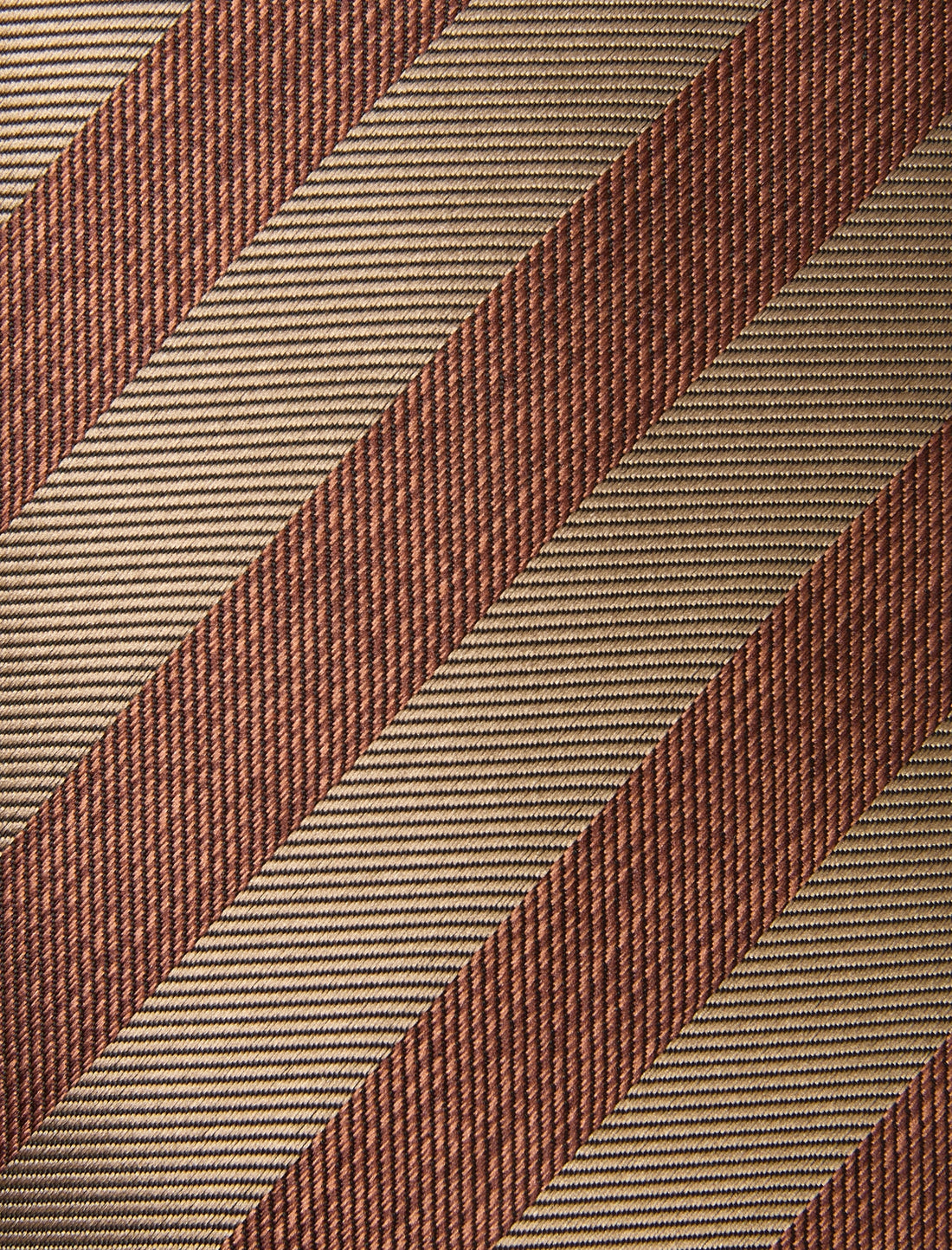 Toffee Lane Brown Sugar Necktie - knotted view, warm brown - OTAA
