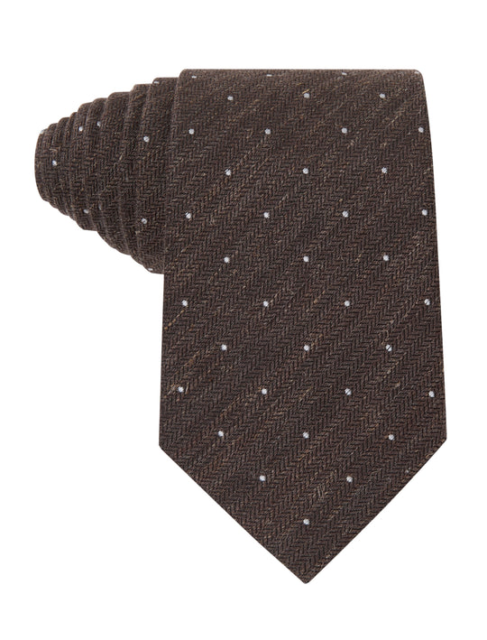 Walnut Pin Spot Necktie