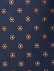 Cavendish Estate Necktie - knotted view, brown floral - OTAA