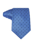 Brookline Pin Necktie - navy and blue pin-motif tie, 100% microfiber - OTAA