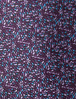 Twilight Plum Necktie - knotted view, purple pattern - OTAA