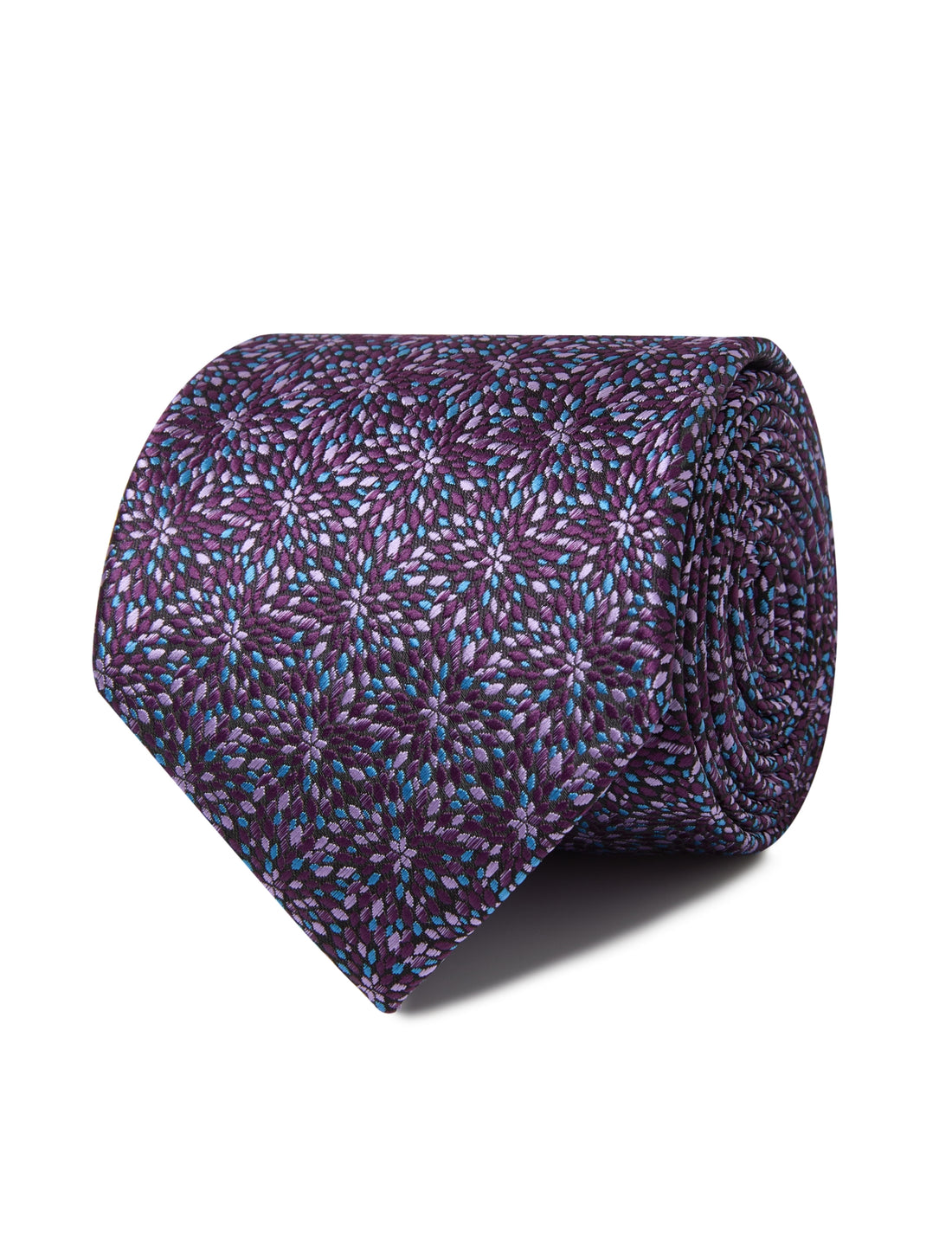 Twilight Plum Necktie - purple patterned detail - OTAA