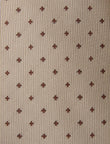 Hazelwood Foulard Necktie - knotted view, brown foulard - OTAA