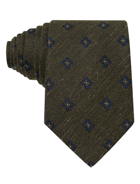Moorfield Olive Linen Necktie