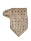 Hazelwood Foulard Necktie - light brown foulard tie, 100% microfiber - OTAA