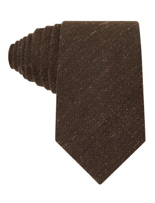 Brampton Brown Linen Necktie