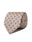 Rosefield Dot Necktie - navy and blush dot detail - OTAA