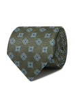 Moorland Sage Necktie - sage green floral detail - OTAA
