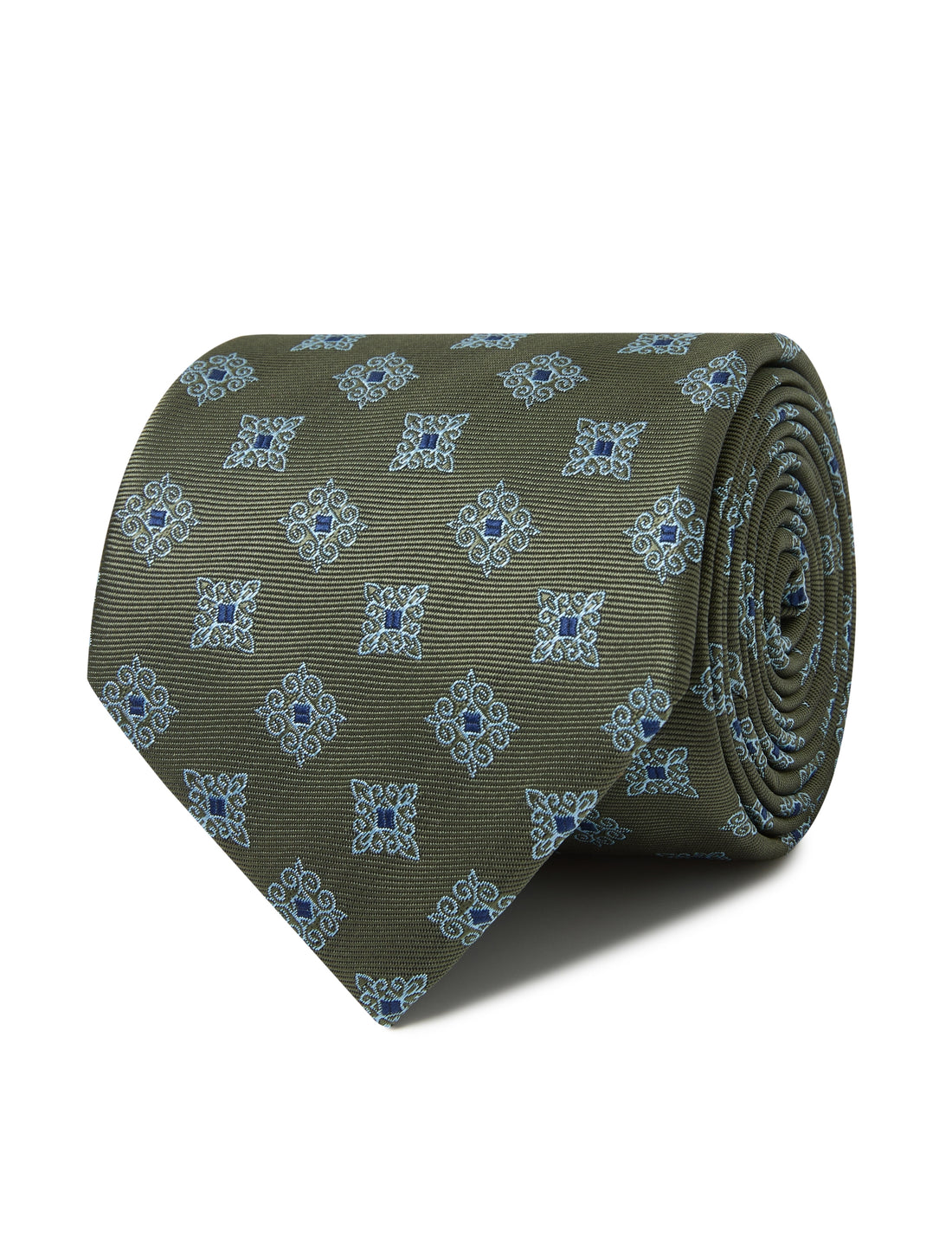 Moorland Sage Necktie - sage green floral detail - OTAA