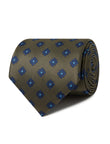Greenwood Sapphire Necktie - blue floral detail - OTAA