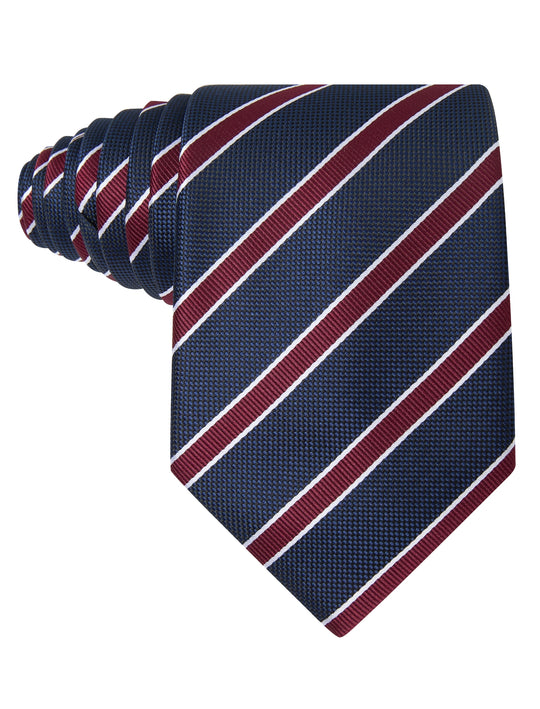Burgundy Bishop Stripe Necktie