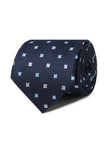 Hampton Floret Necktie - navy and blue floral detail - OTAA