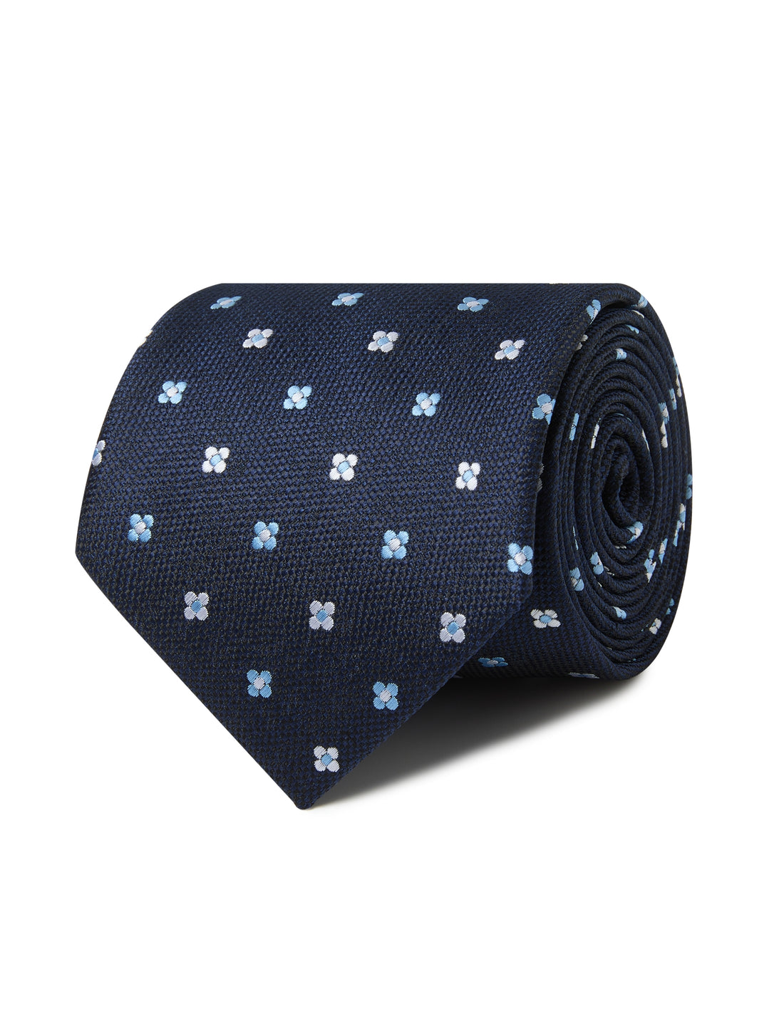 Hampton Floret Necktie - navy and blue floral detail - OTAA