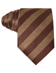 Hazelford Coffee Scroll Stripe Necktie