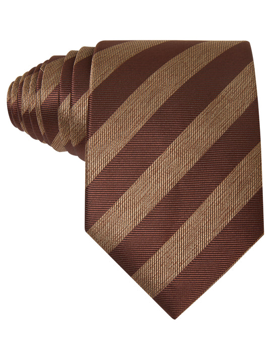 Hazelford Coffee Scroll Stripe Necktie