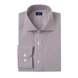 Hartwell Cognac Stripe Non-Iron Poplin Shirt - men's classic fit brown and white stripe dress shirt - OTAA