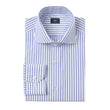 Paxton Sapphire Stripe Non-Iron Poplin Shirt - men's classic fit blue and white stripe dress shirt - OTAA