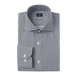 Pemberton Onyx Stripe Easy-Iron Twill Shirt - men's classic fit black and white stripe dress shirt - OTAA