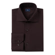 Carlisle Espresso Non-Iron Oxford Shirt - men's classic fit espresso brown dress shirt - OTAA