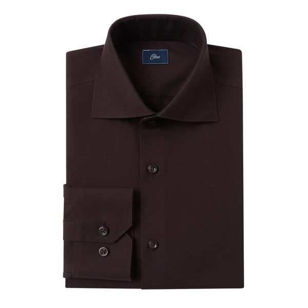 Carlisle Espresso Non-Iron Oxford Shirt