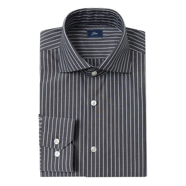 Marlowe Ivory Stripe Non-Iron Poplin Shirt