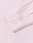 Pendleton Rose Non-Iron Dobby Shirt - rose pink dobby fabric close-up - OTAA