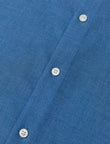 Bellamy Cornflower Heather Easy-Iron Twill Shirt - hexagonal cuff detail - OTAA